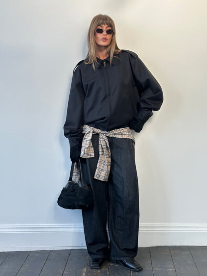 Italian Vintage 2000s Pure Wool Bomber Jacket - XL/XXL