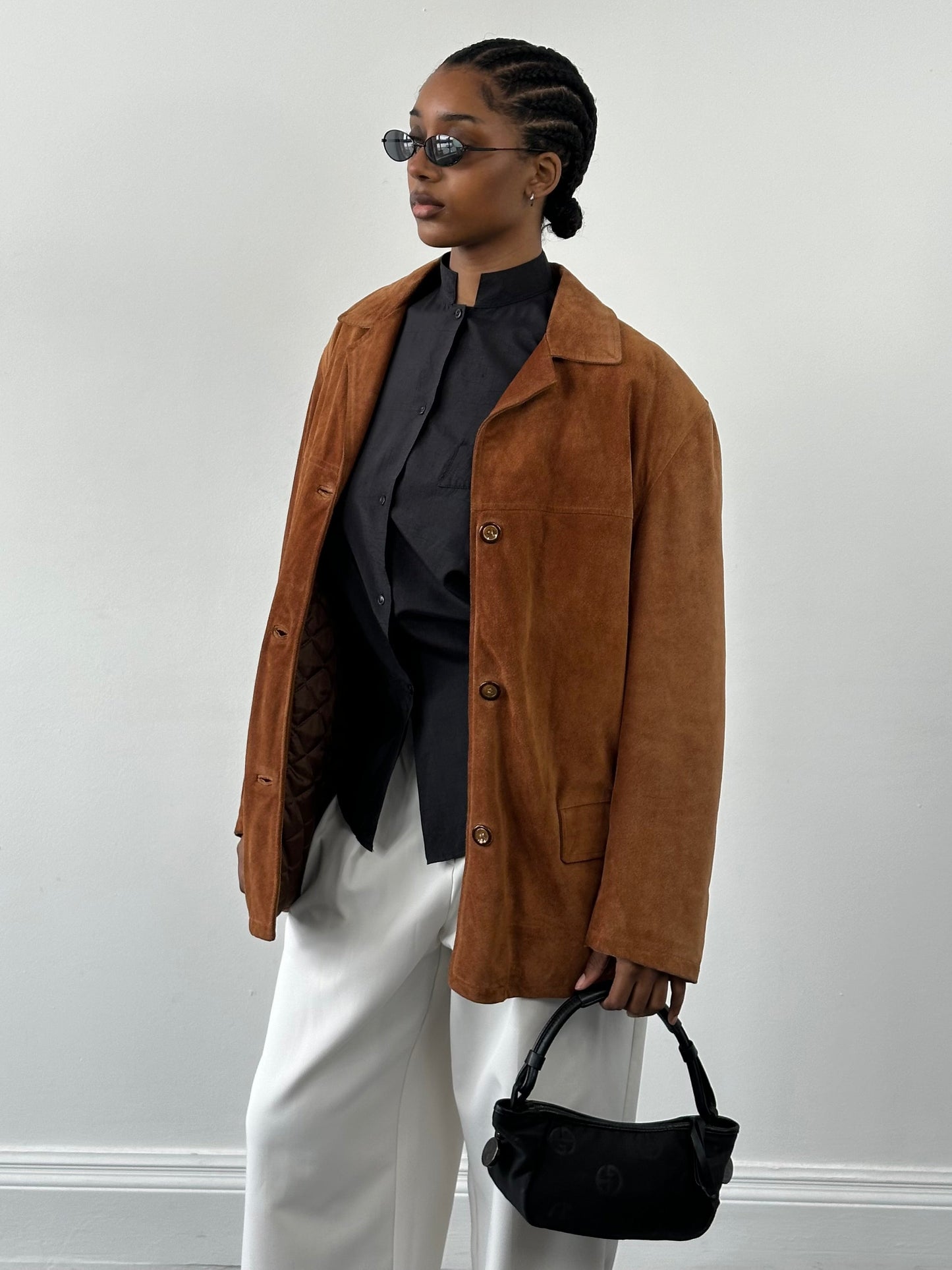 Italian Vintage 1990s Suede Jacket - L