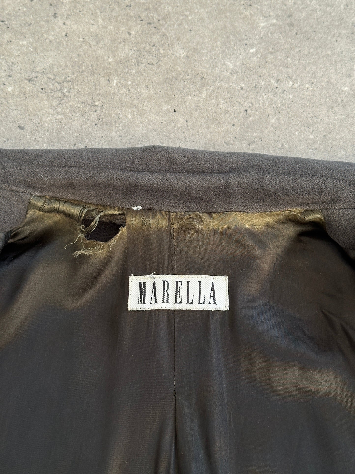 Marella Virgin Wool Double Breasted Coat - L/XL