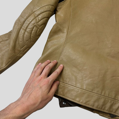 Prada SS00 Leather Articulated Elbow Detailed Moto Jacket - IT50 | Default Title, Red