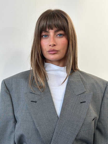 Christian Dior Monsieur 1980s Pure Wool Houndstooth Blazer - 48R/XXL