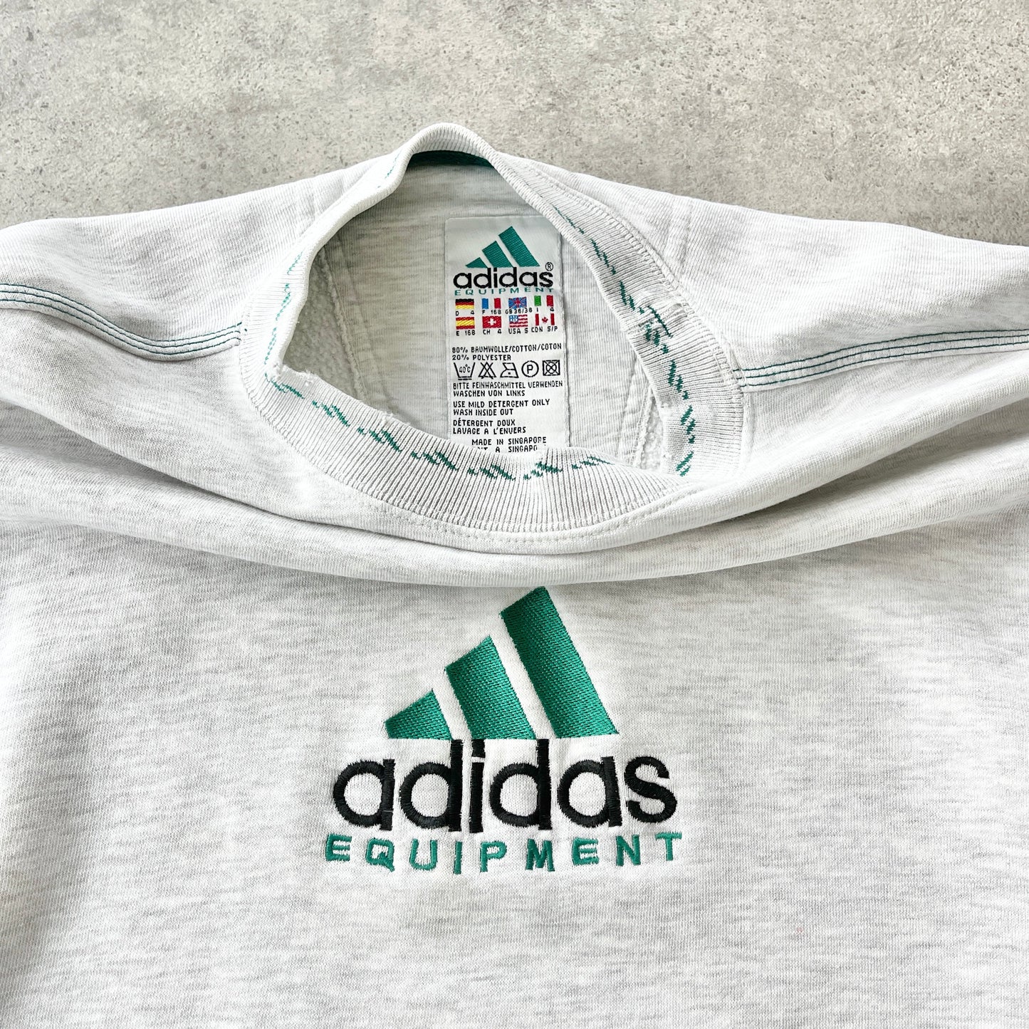 Adidas Equipment 1990s heavyweight embroidered sweatshirt (M)