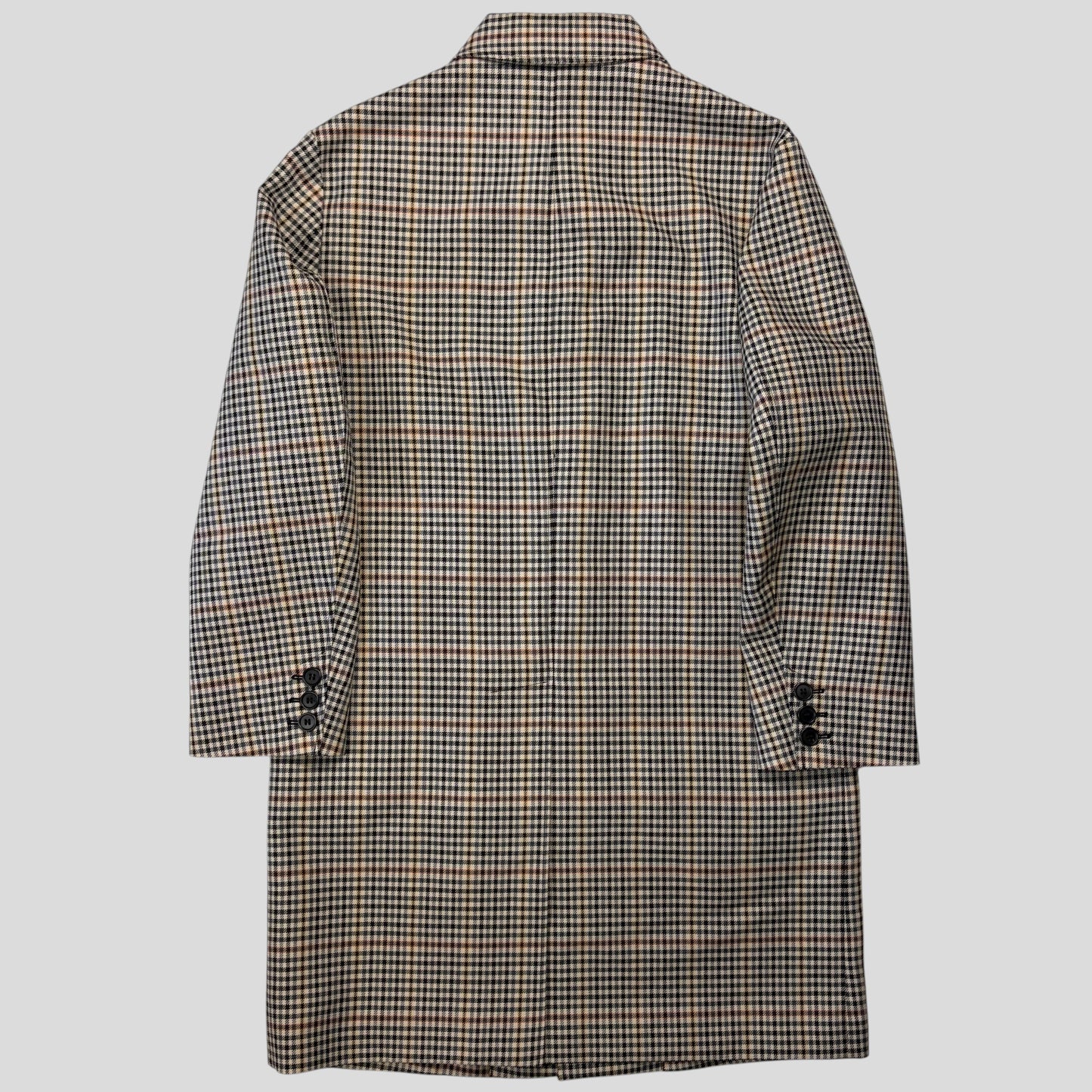 Prada 2020 Plaid Houndstooth Impermeable Virgin Wool Car Coat  - M | O/S, Red