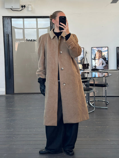 Christian Dior Monsieur 1970s Wool Concealed Placket Coat - XL/XXL