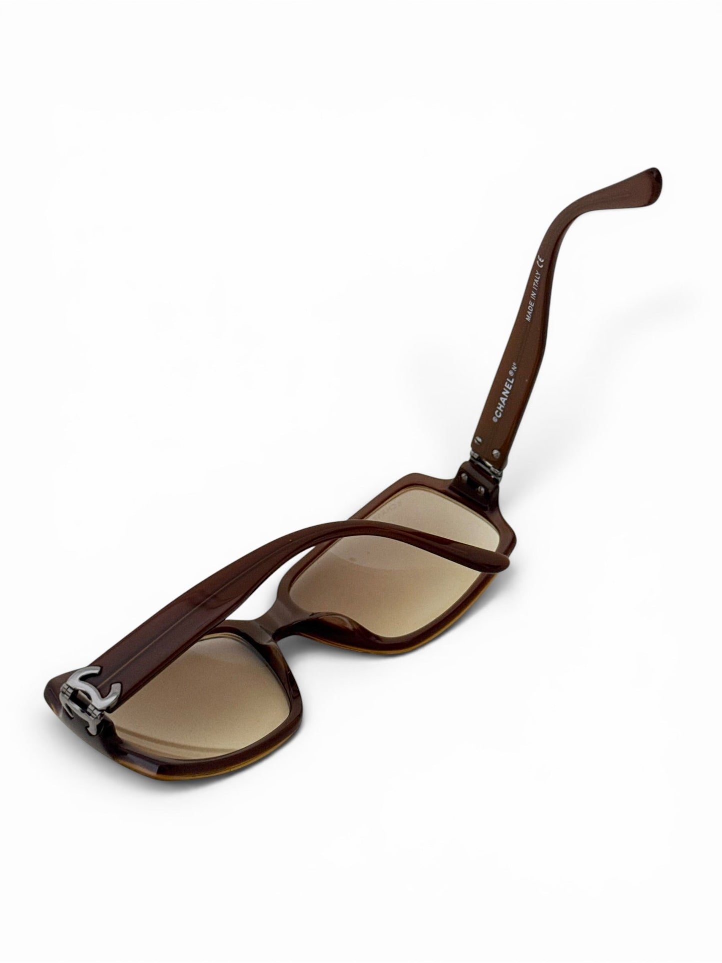 2000s Chanel CC Transparent Sunglasses | O/S, Silver