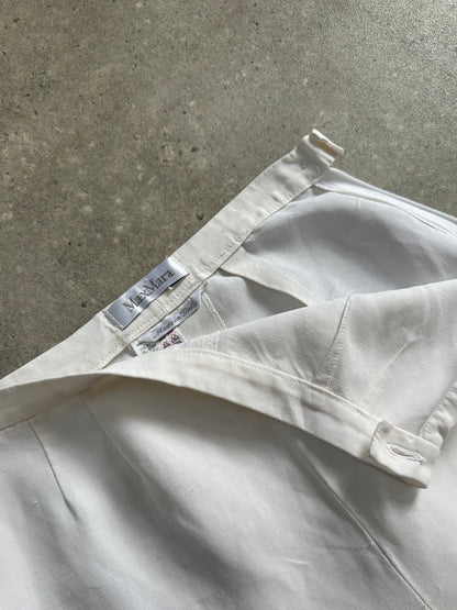 Max Mara Linen Tapered Leg High Waisted Trousers - W24