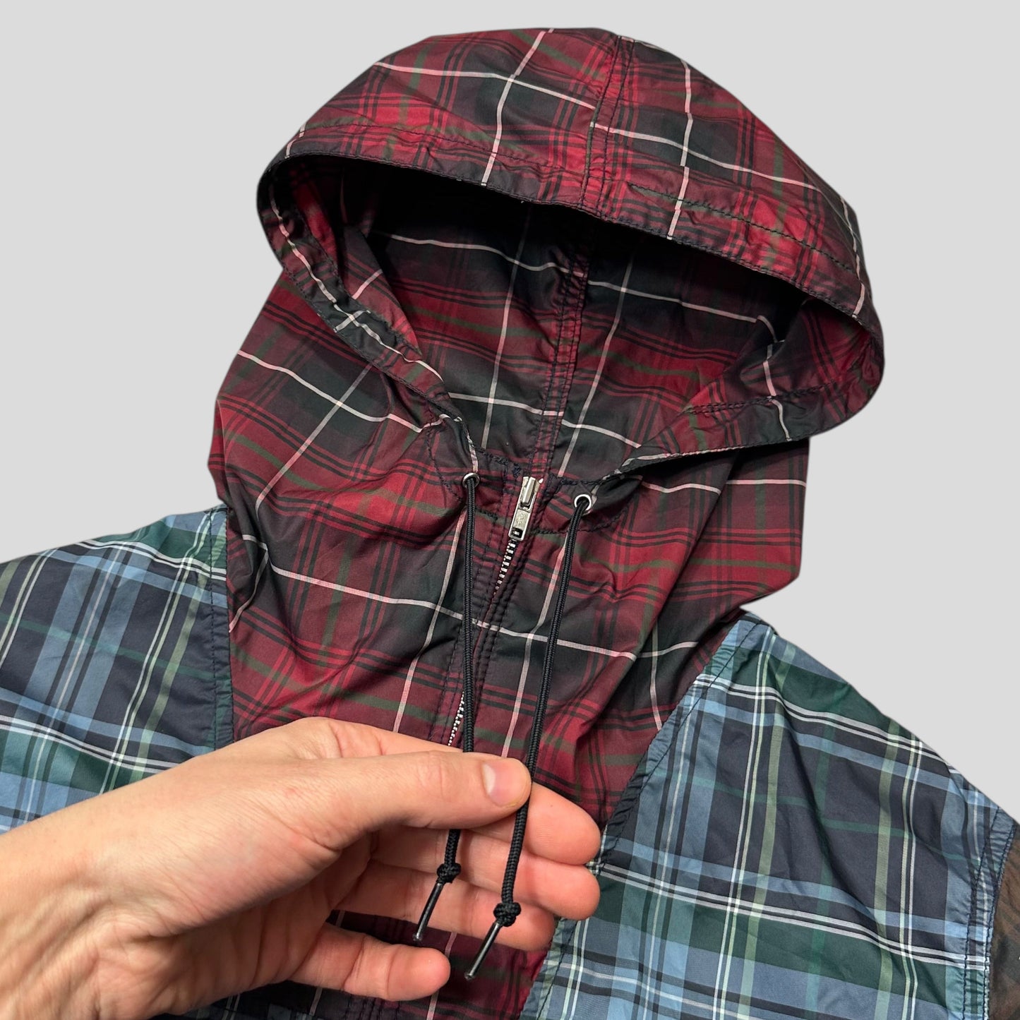 Comme Des Garçons SHIRT 2012 Runway Plaid Panelled Nylon Anorak - S/M