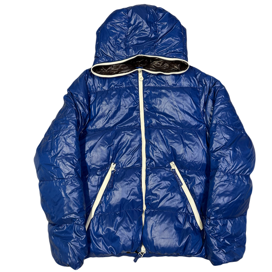 Duvetica Puffer Jacket In Blue & White ( L )
