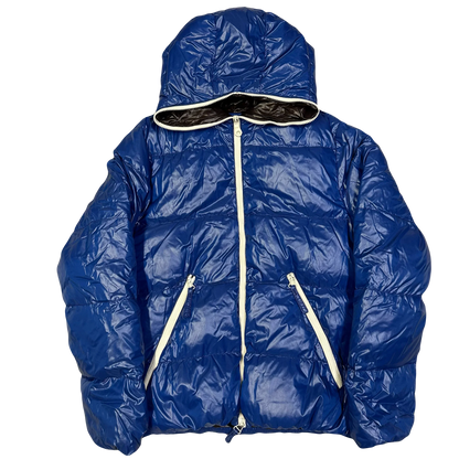 Duvetica Puffer Jacket In Blue & White ( M )