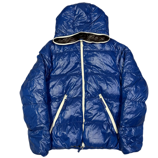 Duvetica Puffer Jacket In Blue & White ( M )