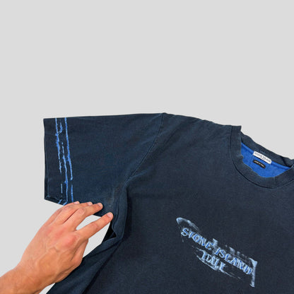 Stone Island SS03 Sublimation Acid Print Marina Logo T-shirt - XL (L) | Large, Blue
