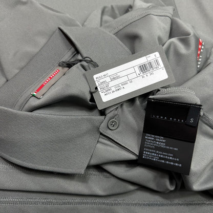Prada Americas Cup Luna Rossa 2024 Logo Pique Polo - XL/XXL | XXL, Grey