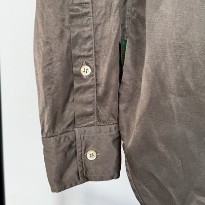 1990s katherine hamnett denims silk-like shirt | O/S, Green