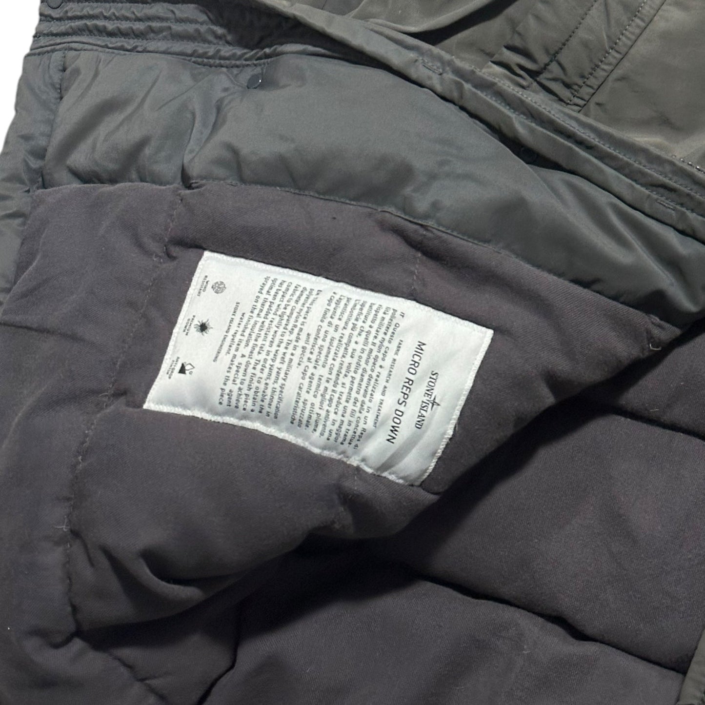 Stone Island Micro Reps Down Parka Jacket with Removable Fur Hood