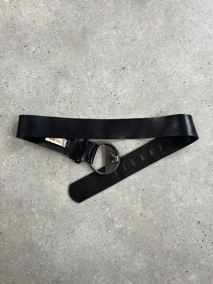 Diesel 1990s Chunky Logo Leather Belt - W32-38