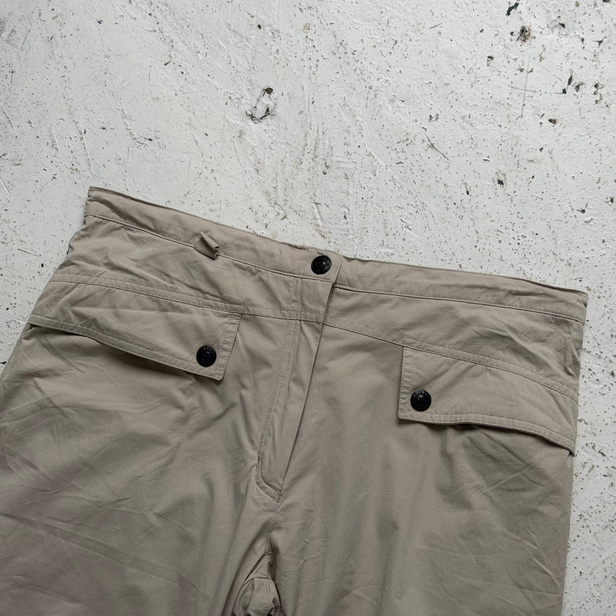 1990s armani jeans cotton snow trousers | O/S, Beige