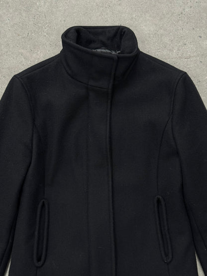 Armani Jeans 2000s Wool High Neck Minimal Jacket - S