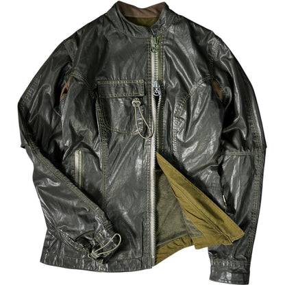 Maharishi 99/00 Water Repellent Women's Asymmetric Zip Jacket UK 12 | 12, Olive