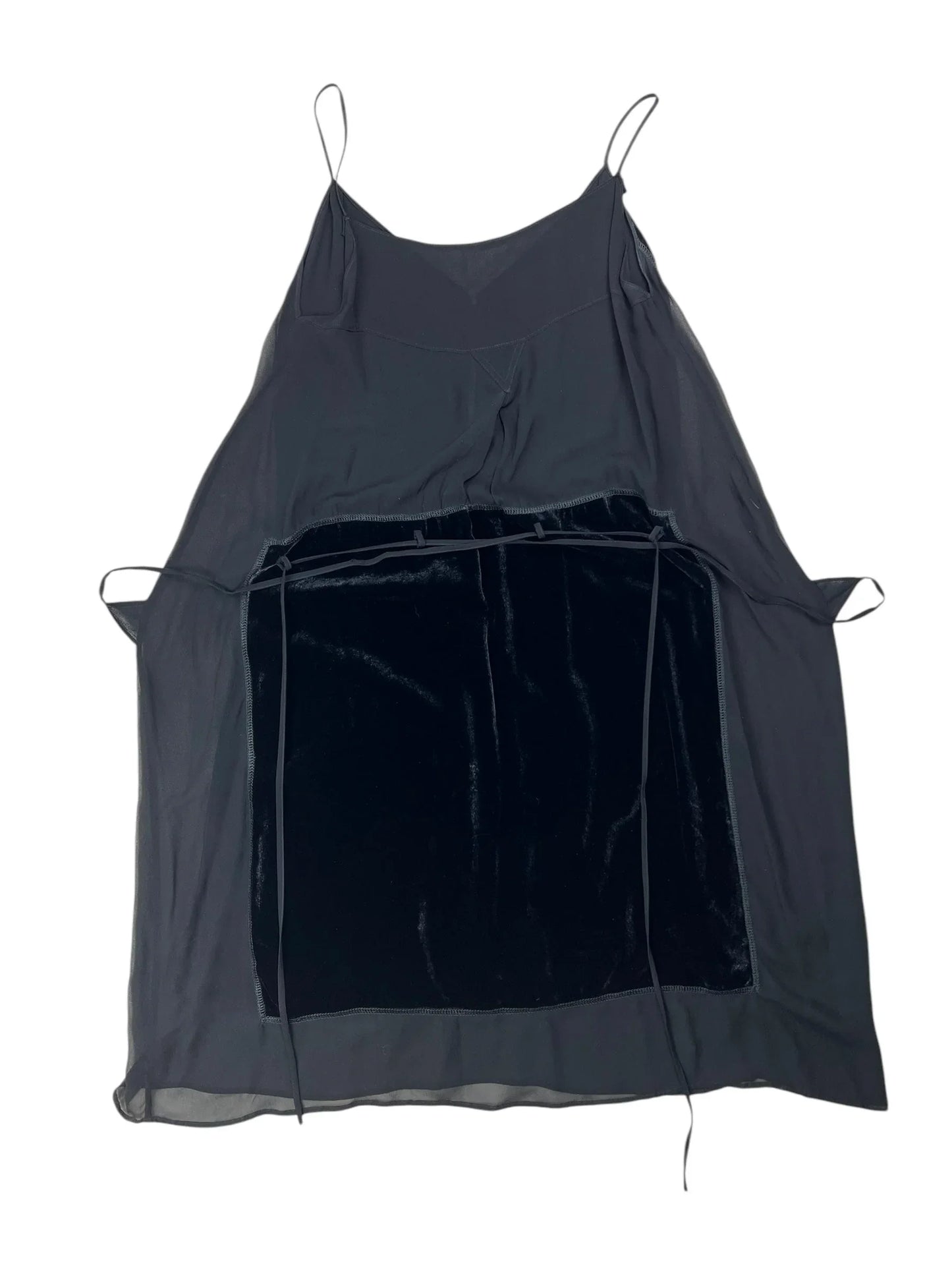 Miu Miu 1990s velvet sheer slip dress