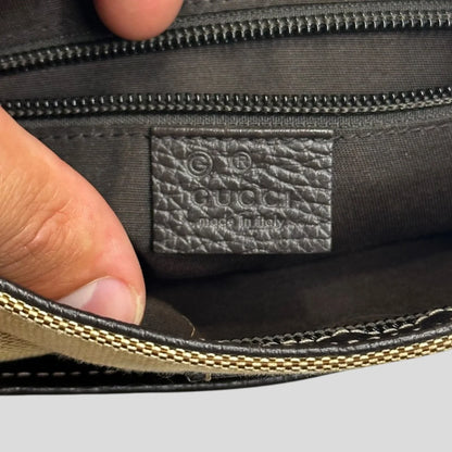 Gucci 00’s Canvas + Leather Crossbody Logo Bag