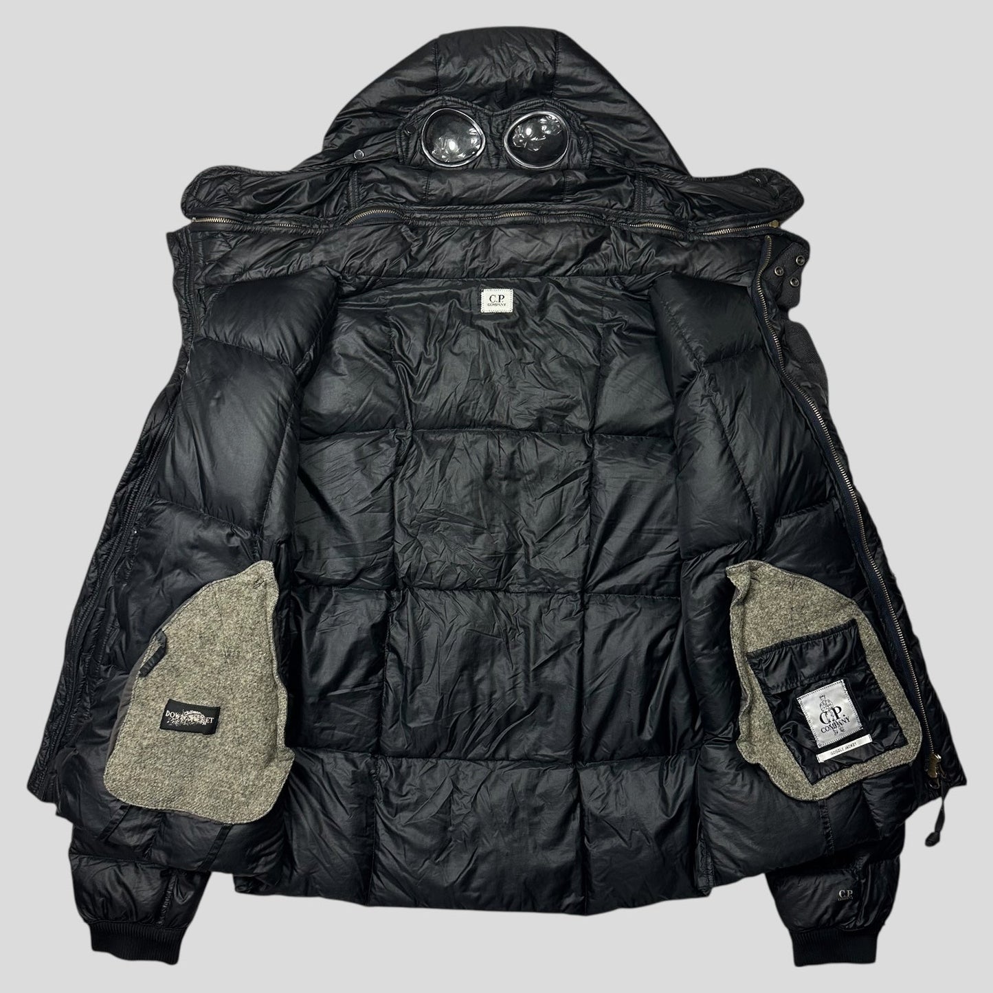 CP Company 00’s Nylon Goose Down Goggle Puffer Jacket - IT56 (L/XL) | Default Title, Black
