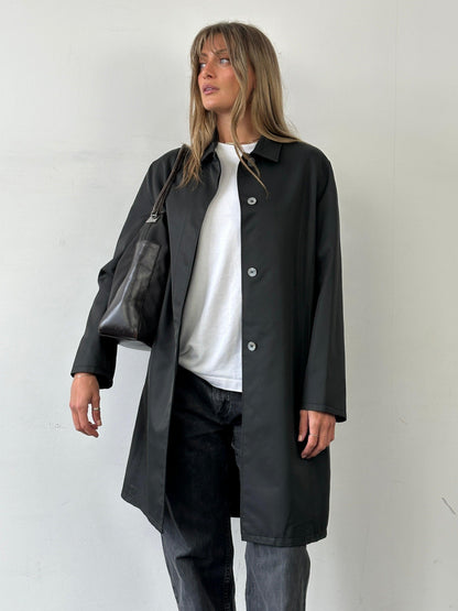 Max Mara Waterproof Concealed Placket Trench Coat - M/L - Known Source