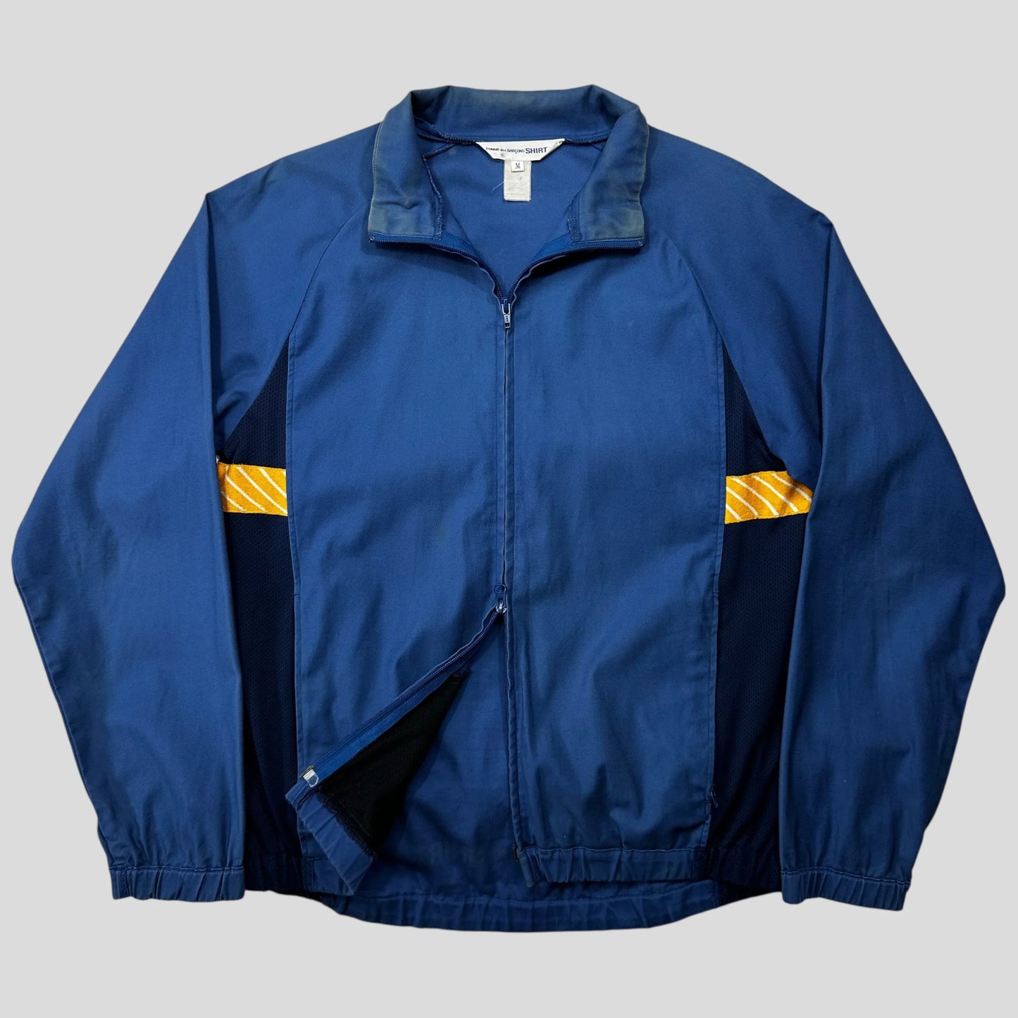 CDG SHIRT 00’s Mesh Panelled Technical Spellout Logo Jacket - M