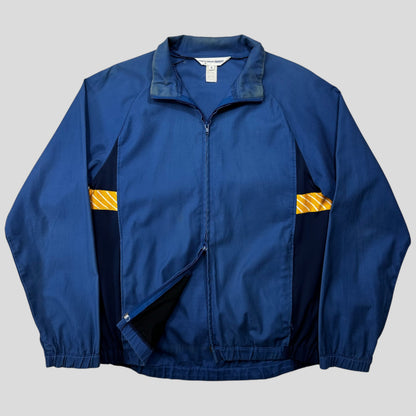 CDG SHIRT 00’s Mesh Panelled Technical Spellout Logo Jacket - M | Default Title, Blue with Yellow