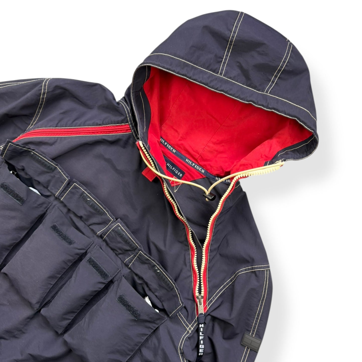 2000's Tommy Hilfiger Asymmetric Cargo Pocket Jacket (L) | Default Title, Multicoloured