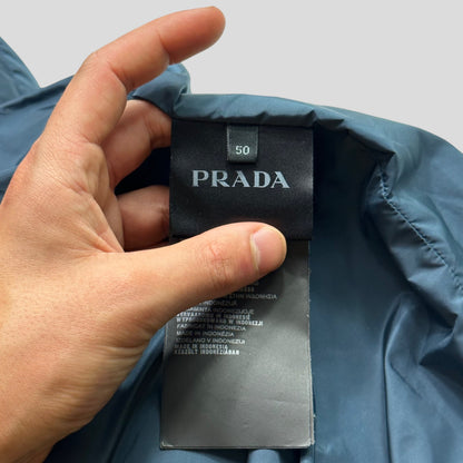 Prada Milano 2015 Petrol Blue Nylon Goose Down Puffer Jacket - IT50