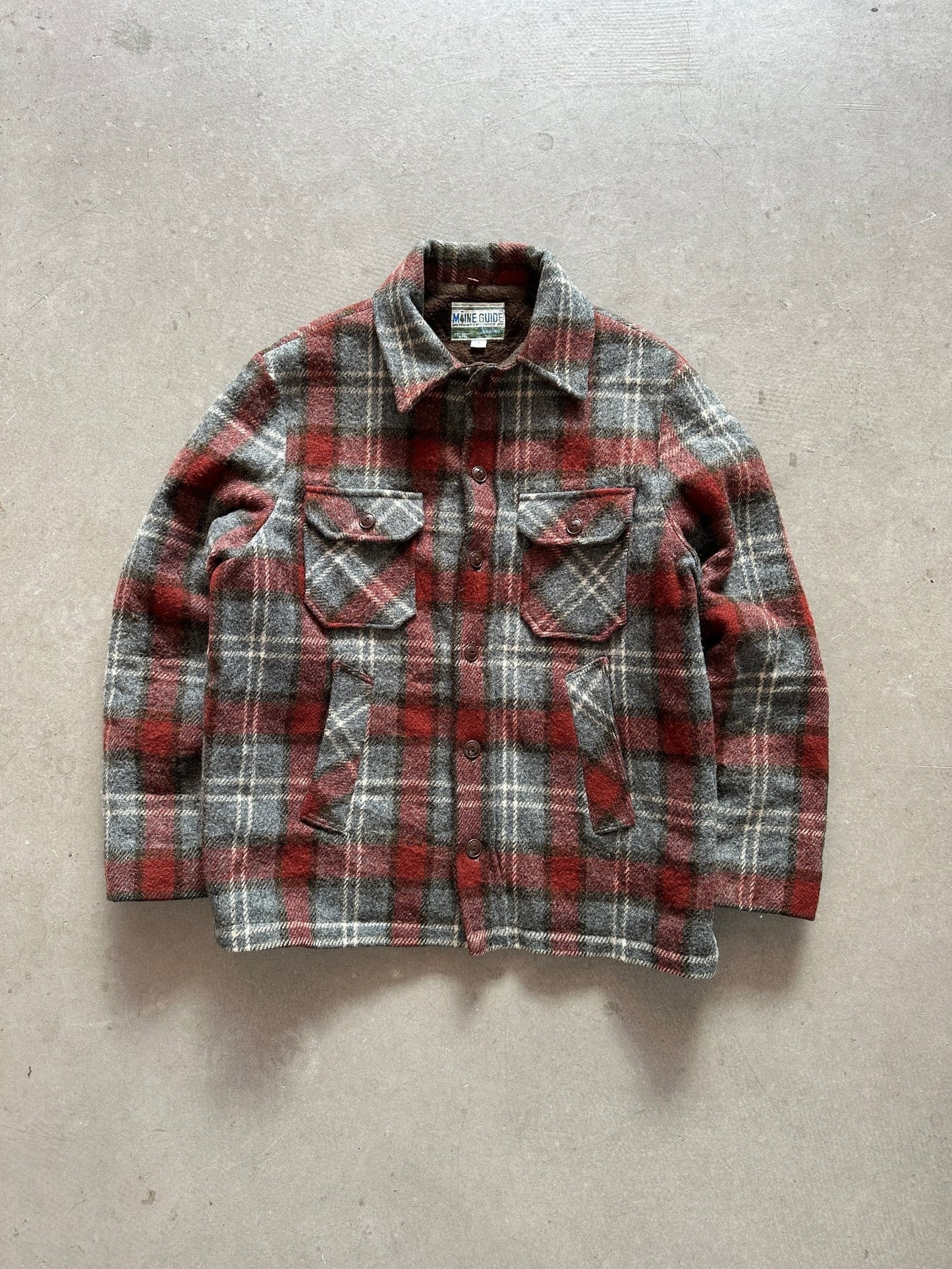 1980's Maine Guide Lined Jacket - L | Default Title, Red
