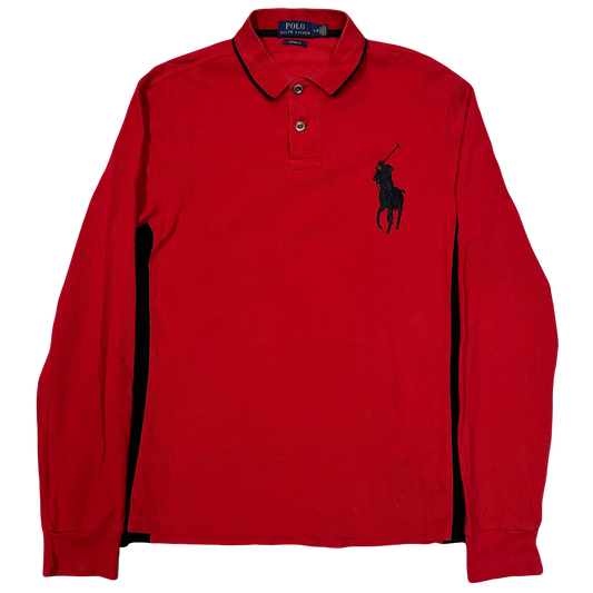 Ralph Lauren Longsleeve Polo In Red ( L )