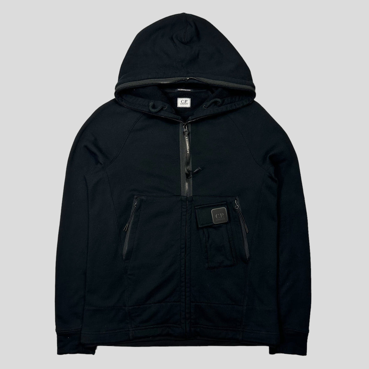 CP Company Metropolis Full-Zip Hoodie - S/M | Small, Black