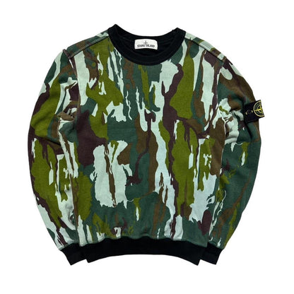 Stone Island Flowing Camo Pullover Crewneck