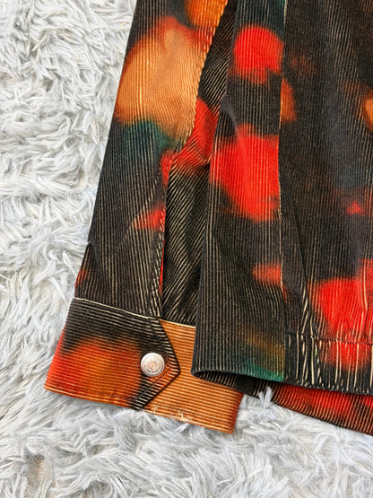 Paul Smith SS22 Lenticular Ink Print Corduroy Blouson Jacket - L | O/S, Multicoloured
