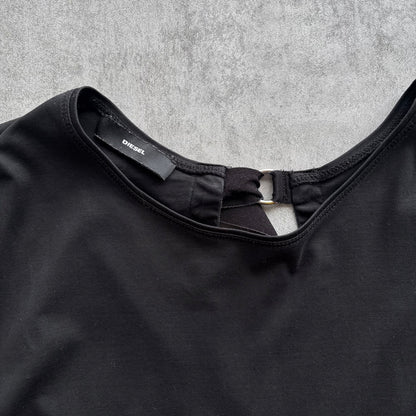 DIESEL CORSET T-SHIRT | O/S, Black