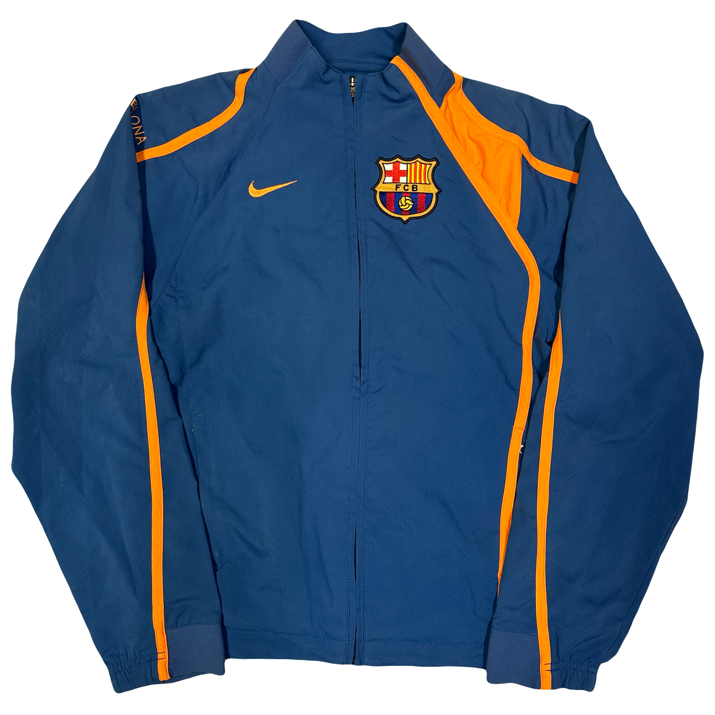 Nike T90 Barcelona 2005/06 Tracksuit In Blue & Orange ( S )