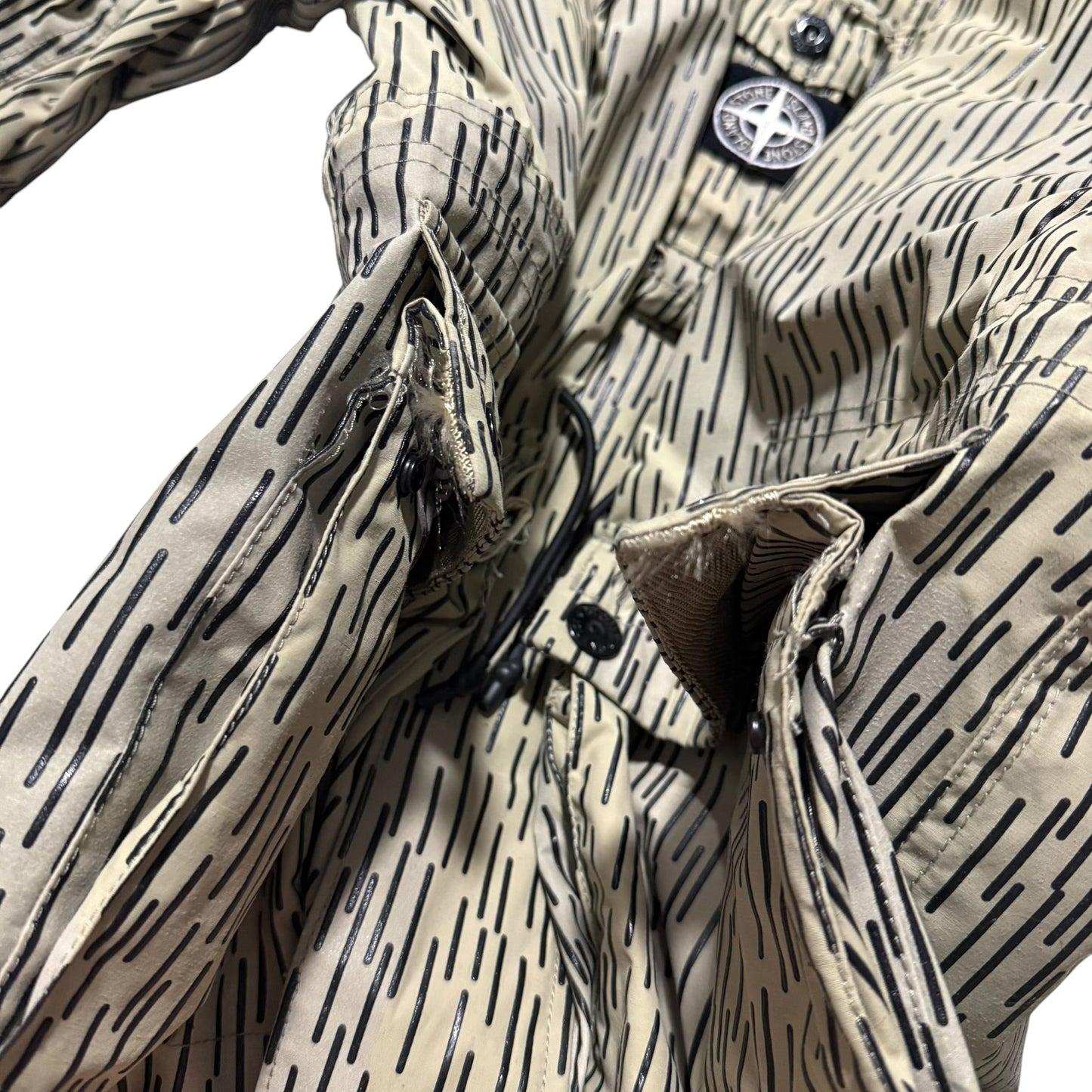 Stone Island Naslan Rain Camo Parka Jacket | Medium, Camo