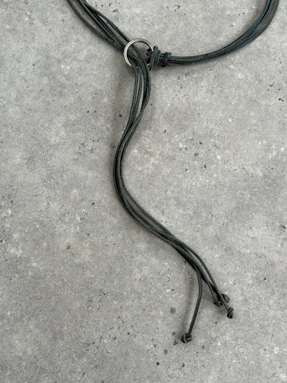 Vintage 1990s Leather Rope Tassel Belt - One Size