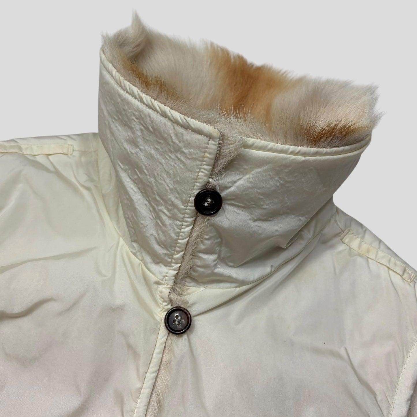 Prada Sport AW04 Goat Fur Nylon Gilet Jacket | Default Title, Red