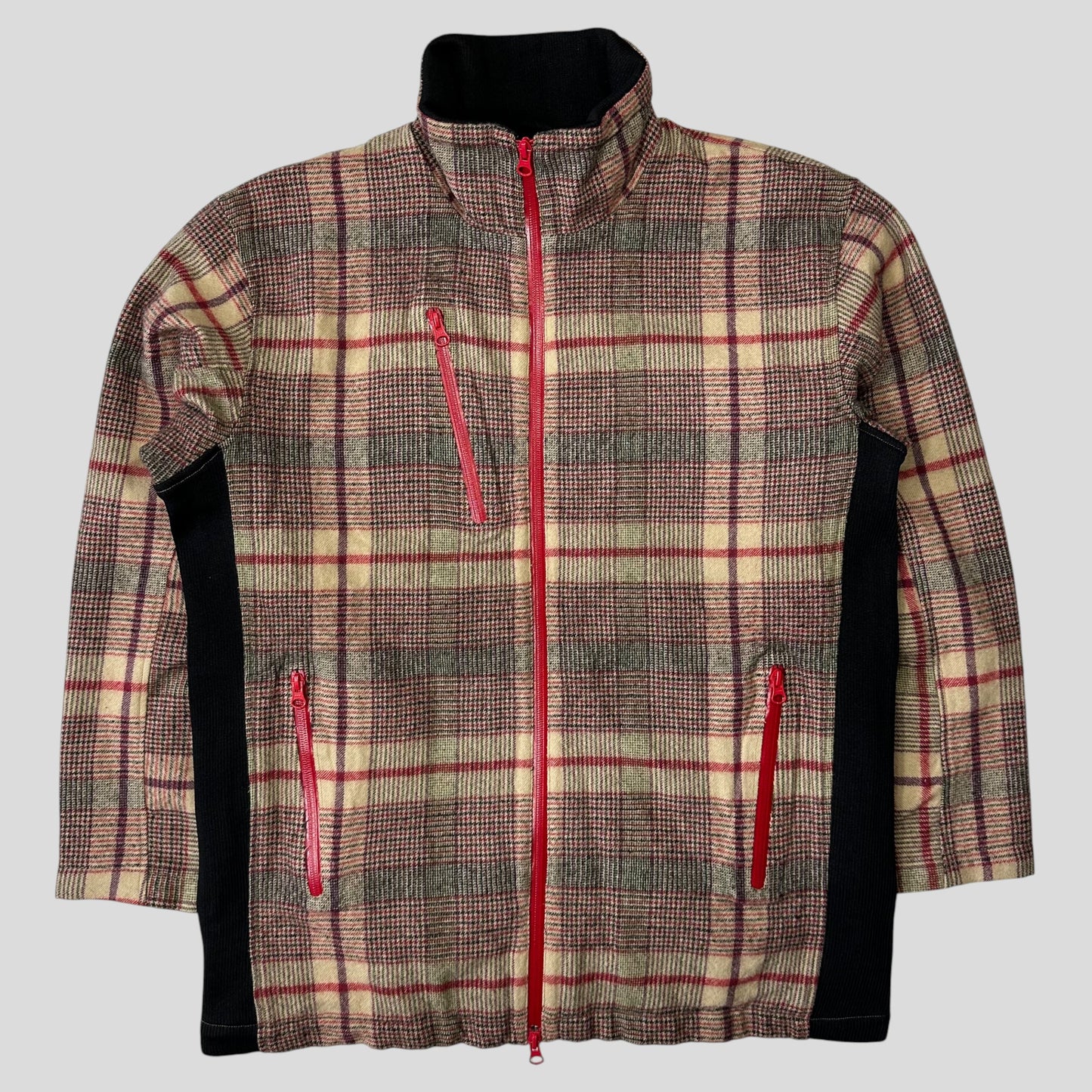 Comme Des Garçons SHIRT AW05 Technical Wool Plaid Jacket - M/L | Default Title, Red