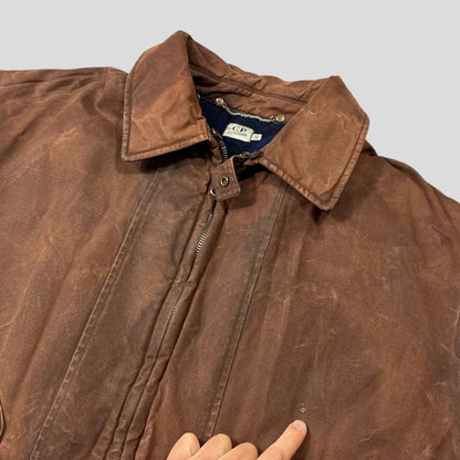 CP Company 1994 Waxed Heavy Cotton Flannel Lined Work Jacket - IT48 (L/XL) | Default Title, Blue