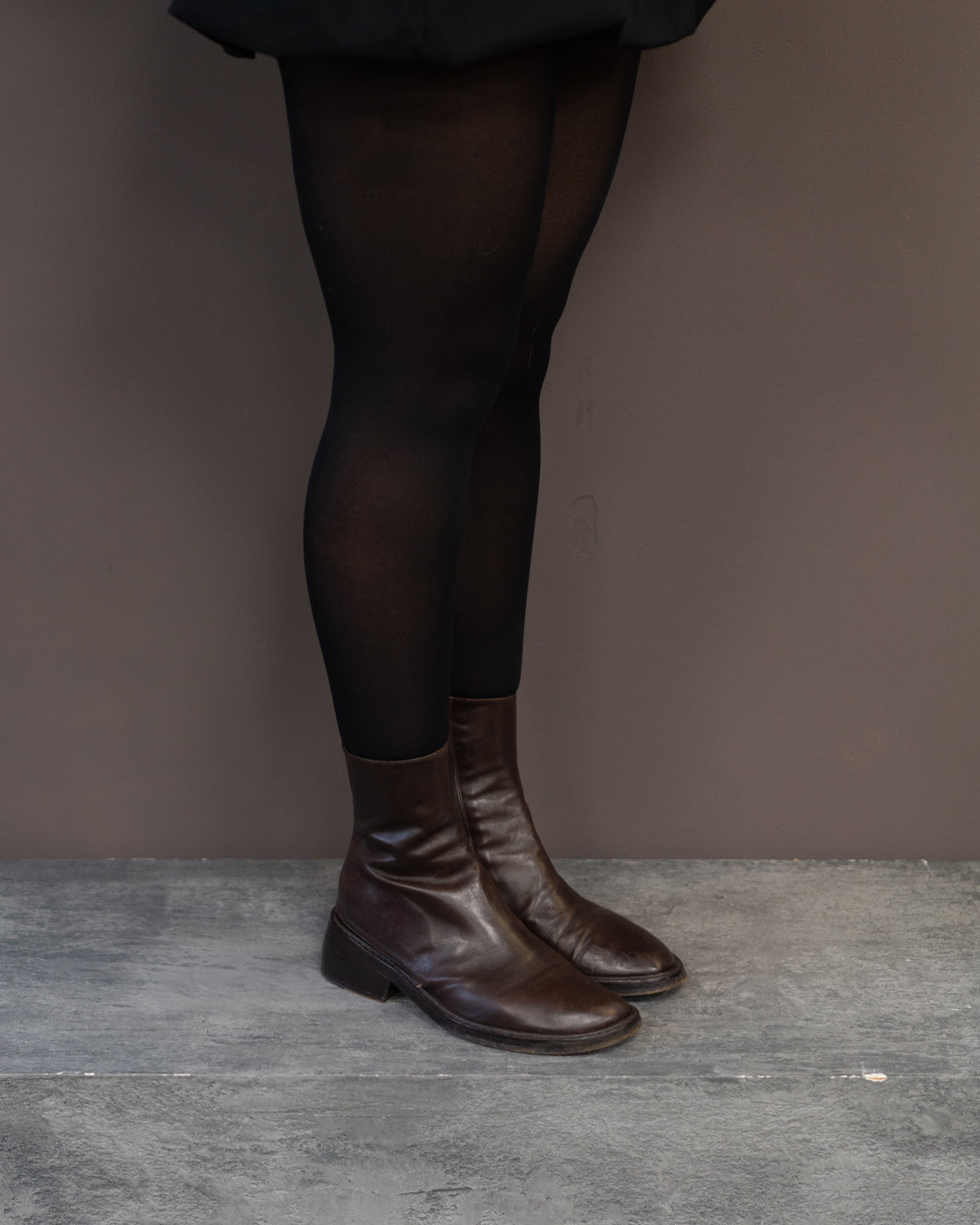 ANN DEMEULEMEESTER 1994 CUT OUT BOOTS (EU 37, FITS LIKE 37.5-38)