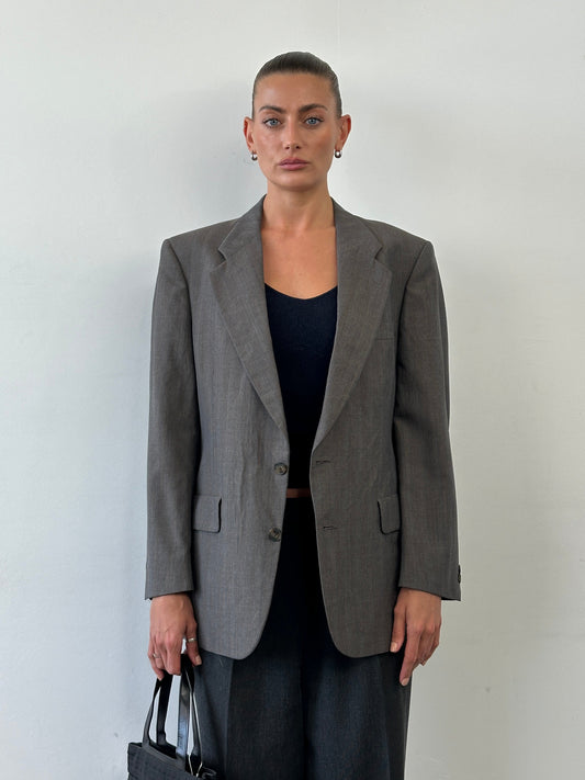 Christian Dior Monsieur 80s Stripe Single Breasted Blazer 38R/L