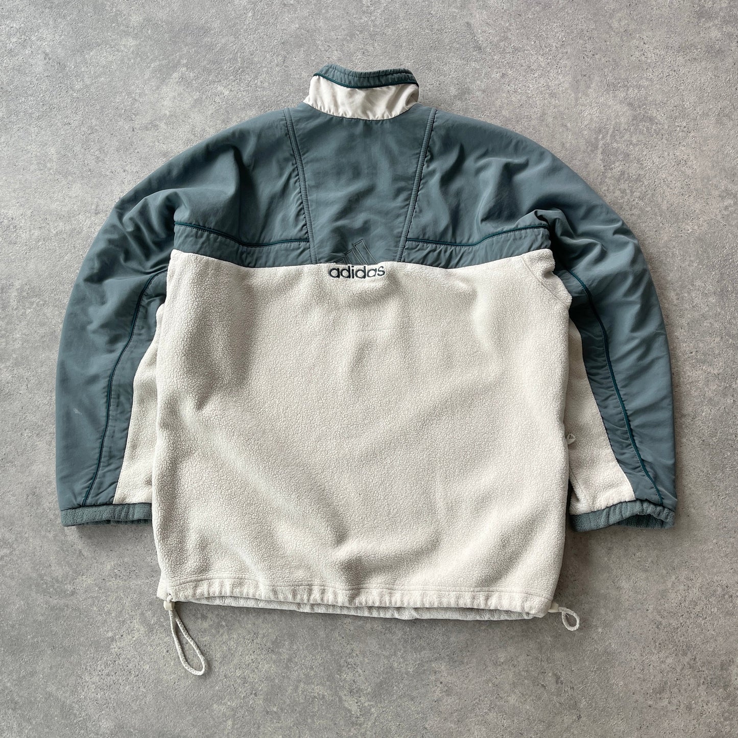 Adidas 1990s 1/4 zip heavyweight fleece jacket (L)