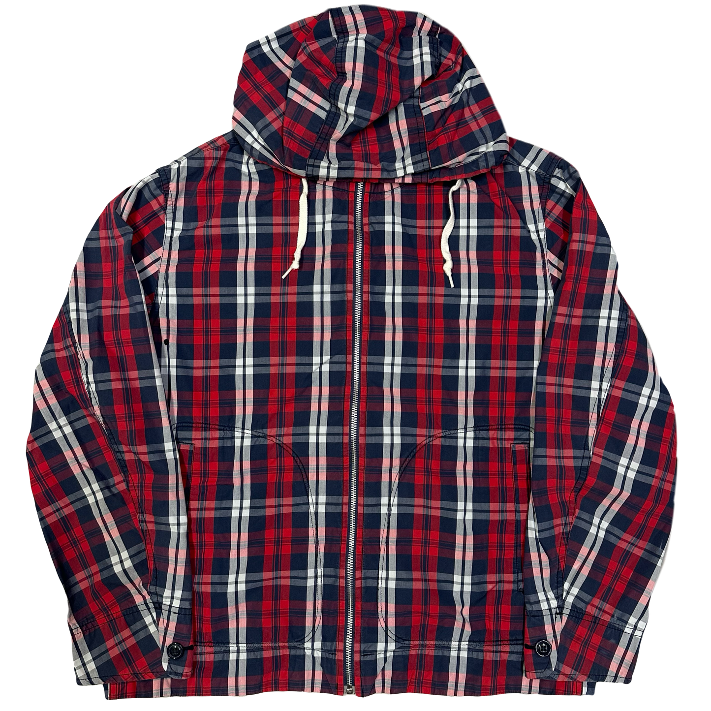 Uniqlo Japan Plaid Jacket In Red & Navy ( S )