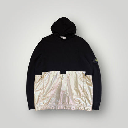 Stone Island AW/18 Iridescent Coating Coating Tela Reflex Knitted Hoodie L