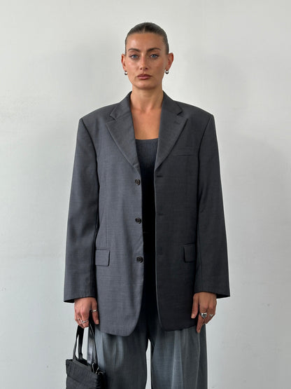 Gianfranco Ferre Virgin Wool Single Breasted Blazer - 40R/L