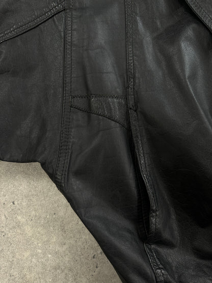 Vintage Leather Blouson Bomber Jacket - XL