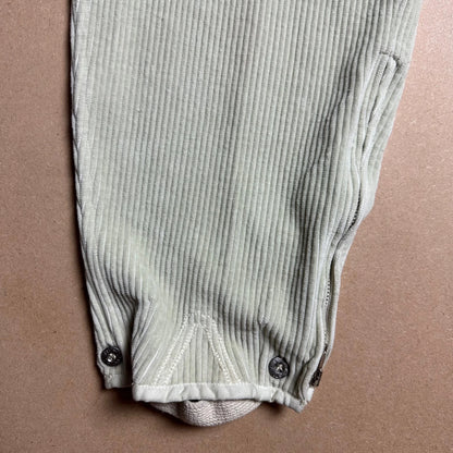 80s Cream Jumbo Corduroy Racing Pants